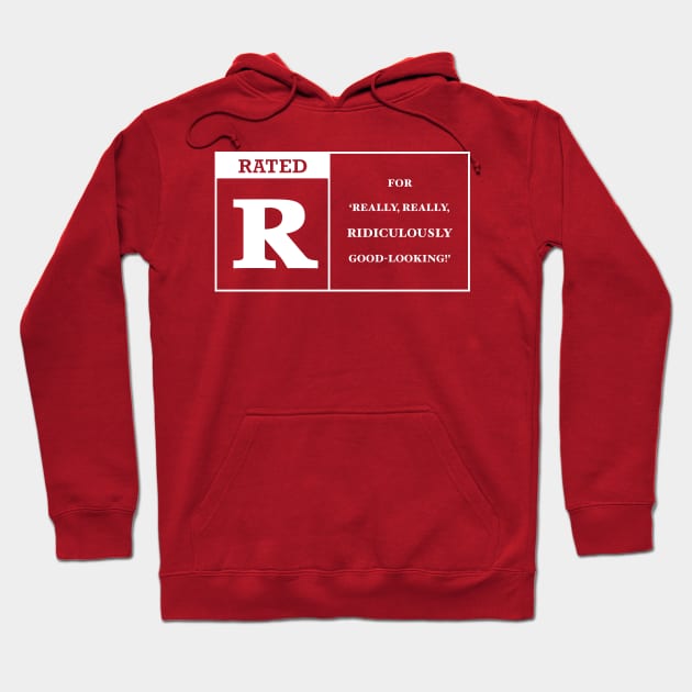 Rated R clear WHITE Hoodie by rocksandcolors